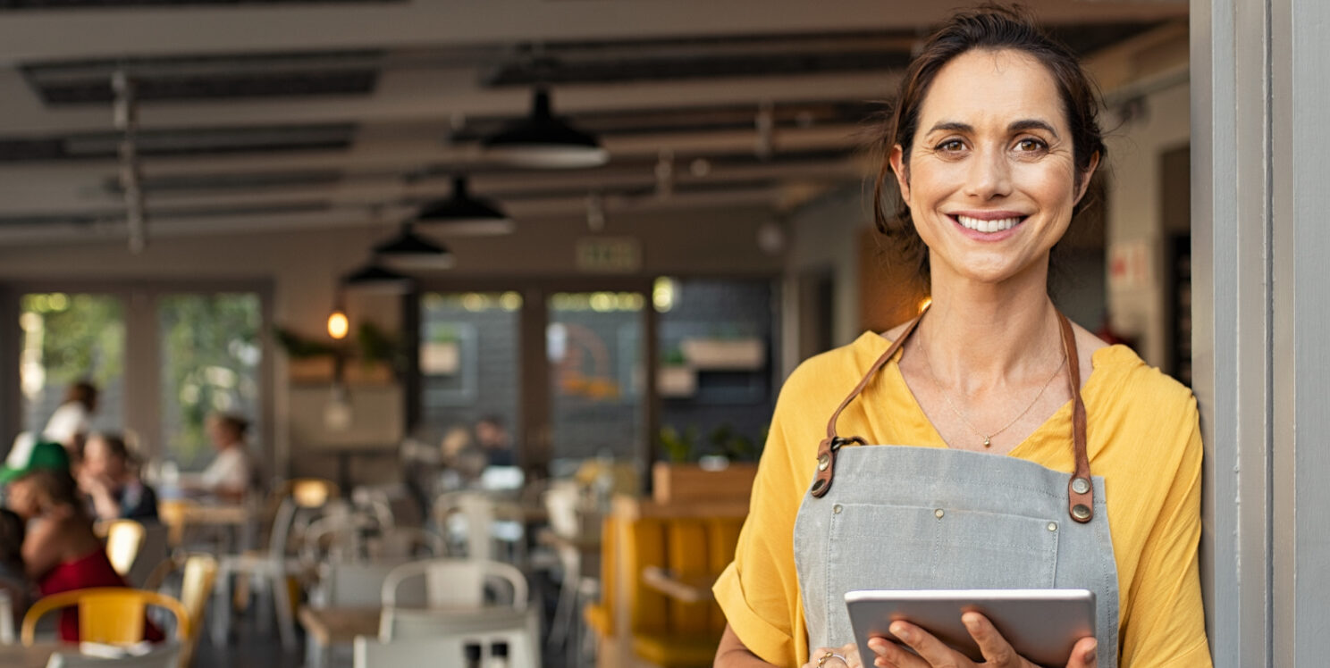happy business owner